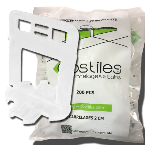 Croisillons autonivelant pour dalle 2cm Clips+, sac de 200pcs